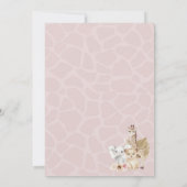 Wild One Tropical Jungle Boho Safari Baby Dusche Einladung (Rückseite)