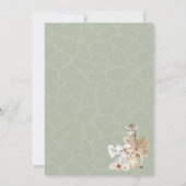 Wild One Tropical Jungle Boho Safari Baby Dusche Einladung (Rückseite)