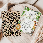 Wild One Tropical Jungle Boho Safari Baby Shower Einladung