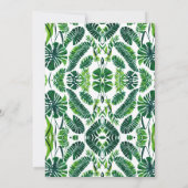 Wild One Tropical Jungle Safari Geburtstag Einladung (Rückseite)