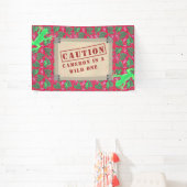 Wild One Tropical Rainforest Geburtstag Custom Banner (InSitu)