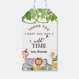 Wild One Tropical Safari Jungle Geburtstag Geschenkanhänger