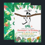 Wild One Tuxedo Kitty Kids 1st Birthday Einladung<br><div class="desc">Suchen Sie ein passendes Thema für die erste Geburtstagsfeier Ihres Babys? Das Thema Wild One ist vielleicht die beste Wahl! MEOWESE’s Wild One Invitation zeigt ein liebenswertes Kätzchen, das versucht, einen Baumzweig zu erklimmen. Sieht es aus wie ein kleines Monster, das die Welt um sie herum im Geiste des Abenteuers...</div>