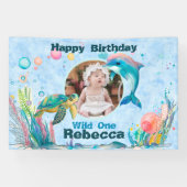 Wild One Undersea 1. Geburtstag Foto Banner (Horizontal)