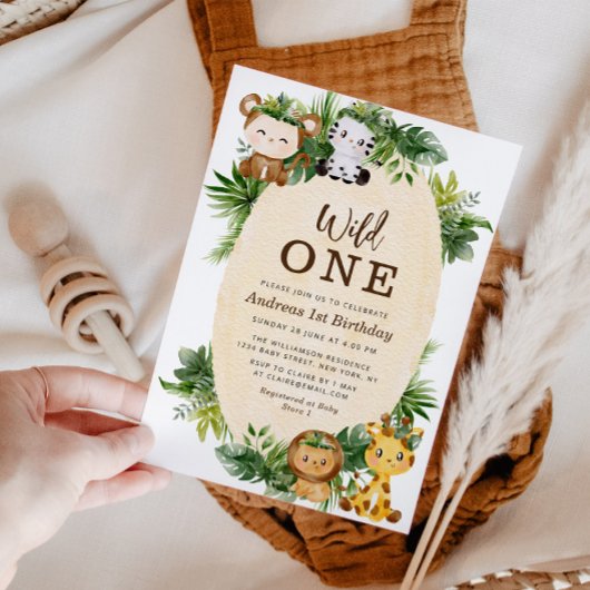 WILD ONE | Walddschungel - Geburtstag Einladung