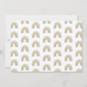 Wild One Watercolor Rainbow Boy's First Birthday I Einladung (Rückseite)