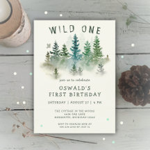 Wild-One-Watercolor-Waldtiere 1. Geburtstag