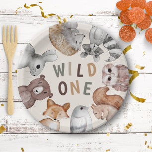 Wild-One-Whimsical-Woodland-Tiere Party Pappteller