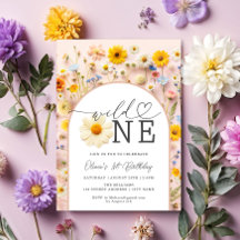 Wild One Wildblume 1. Geburtstag