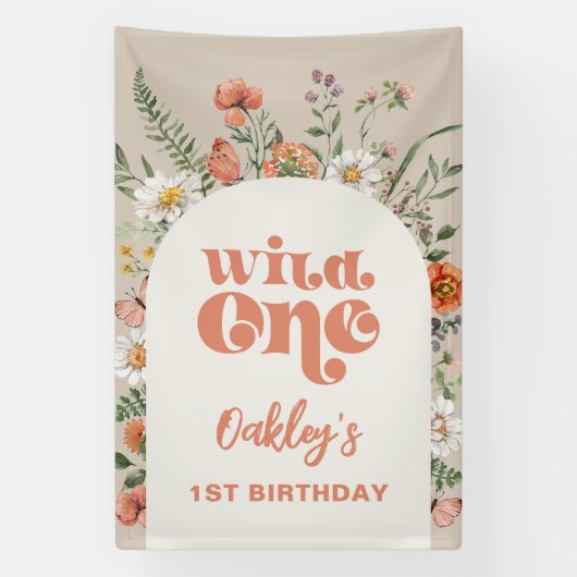 Wild One Wildblume Banner (Vertikal)