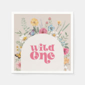 Wild One Wildblume Party Paper Napkins Serviette (Vorderseite)