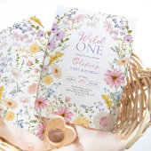 Wild One: Wildflower First 1st Birthday Einladung