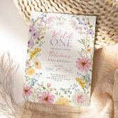 Wild One: Wildflower First 1st Birthday Einladung