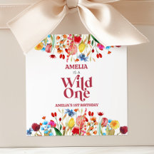 Wild One Wildflower First 1st Birthday Party Favor