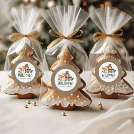 Wild One Woodland Animal zum ersten Geburtstag Runder Aufkleber