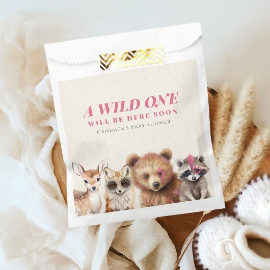 Wild One Woodland Animals Baby Shower Geschenktütchen