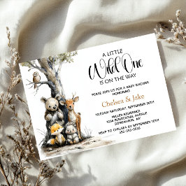 Wild One Woodland Animals Baby Shower Invitation Einladung