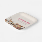 Wild One Woodland Animals Baby Shower Pappteller (Gewinkelt)