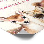 Wild One Woodland Animals Kinderdusche Willkommen Poster (Ecke)