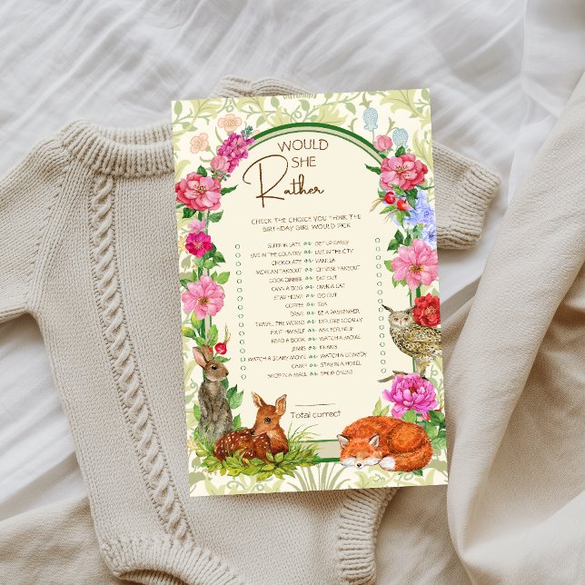 Wild One Woodland Birthday Party Game (Von Creator hochgeladen)