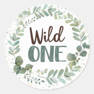 Wild One Woodland Birthday Stickers bevorzugen Lab