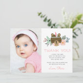 Wild One | Woodland Camping Themenwohnung Foto Fla Dankeskarte (Stehend Vorderseite)