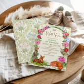 Wild One Woodland Floral Butterfly Animals Einladung