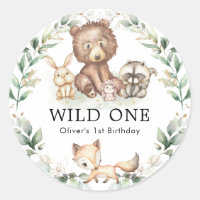 Wild One Woodland Forest Animals Grüne Geburtstag