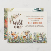 Wild-One-Woodland-Tiere 1. Geburtstag (Vorne/Hinten)