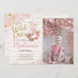 Wild One, Woodland, Tribal Einladung