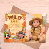 Wild One Woodlands Einladung mit Foto