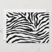 Wild One Zebra | Mädchen Einladung 1. Geburtstag (Rückseite)