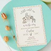 Wild One Zebra Safari Gender Neutral Baby Dusche Einladung