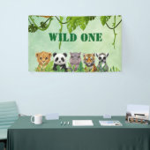 Wild One, Zoo Animal 1st Birthday Banner (Messeveranstaltung)