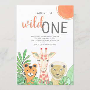 Wild One zum ersten Geburtstag Einladung