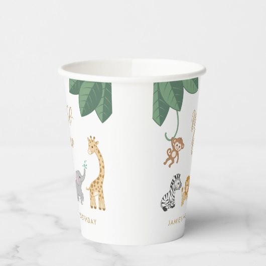 Wild One zum ersten Geburtstag Pappbecher (Links)