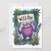Wild One zum Geburtstag Einladung (Vorderseite)