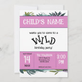 Wild One zum Geburtstag Einladung (Rückseite)