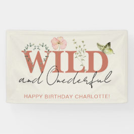 Wild & Onederful Terracotta Girl 1. Geburtstag Banner