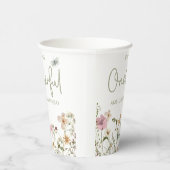 Wild & Onederful Wildblume 1. Geburtstag Party Pappbecher (Rechts)