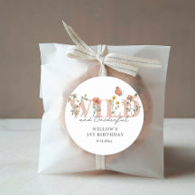 Wild & Onederful Wildblume 1. Geburtstagsticker