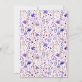 Wild & Onederful Wildblume Butterfly 1. Geburtstag Einladung (Rückseite)