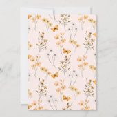 Wild & Onederful Wildblume Girl 1. Geburtstag Einladung (Rückseite)