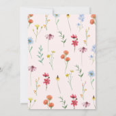 Wild & Onederful Wildblume Rainbow 1. Geburtstag Einladung (Rückseite)