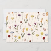 Wild Onederful Wildblume Rainbow Birthday Foto Dankeskarte (Rückseite)