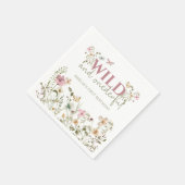 Wild & Onederful Wildflower 1st Birthday Party Serviette (Ecke)
