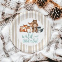 Wild Onederful Woodland Animal First Birthday Pape