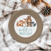 Wild Onederful Woodland Animal First Birthday Pape Pappteller