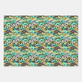 Wild Ones Safari-Muster für Pelztiere Geschenkpapier Set (Vorderseite 3)