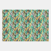 Wild Ones Safari-Muster für Pelztiere Geschenkpapier Set (Vorderseite 2)